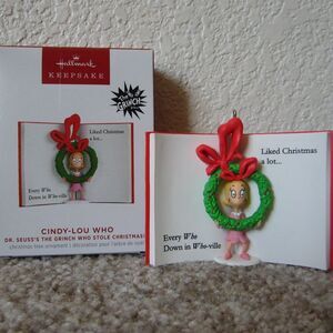 Cindy-Lou Who Dr. Seuss's The Grinch Who Stole Christmas! 2023 Hallmark ornament